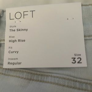 The LOFT Skinny High Rise Jeans - Size 14 / 32inches